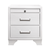 White Nightstand With 3 Drawers