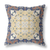 20" X 20" Blue Yellow Broadcloth Floral Throw Pillow