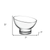 7" Clear Mouth Blown Slant Edge Glass Candy Bowl