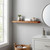 38" Brown Wood Wall Mounted Bathroom Shelves