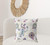 26" X 26" White And Purple Broadcloth Floral Throw Pillow