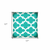 17" Aqua and White Quatrefoil Indoor Outdoor Throw Pillow Cover