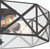 Black Unique Statement Four Light Metal Dimmable Flush Chandelier With Clear Shades