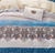 Hannah Blue/Pink Damask 100% Cotton Reversible Comforter Set