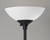 Tailored Black Metal Torchiere With Bright Illumination