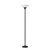 Tailored Black Metal Torchiere With Bright Illumination