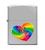 Zippo Love is Love Rainbow Heart Design Lighter 