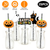 25Pcs Halloween Party Striped Decorative Straws Disposable Drinking Straws Paper