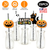 25Pcs Halloween Party Striped Decorative Straws Disposable Drinking Straws Paper