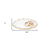 14" Clear Bubble Glass Scalloped Gold Rim Oval Platter