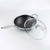 Stainless Steel TriPly Frying Cooking Fry Pan Textu Non Stick Skillet with Glass Lid and Helper Handle