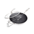Stainless Steel TriPly Frying Cooking Fry Pan Textu Non Stick Skillet with Glass Lid and Helper Handle