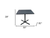 32" Gray Square Aluminum Pedestal Base Dining Table