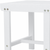 18" White Square Solid Wood Outdoor Side Table