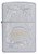 Zippo Gold Script Lighter Satin Chrome 