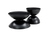 Set of 2Black Coffee Table and End Table With Storage.