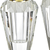 Handcrafted Optical Crystal And Gold Pair Of Salt And Pepper Shakers