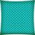 17" Turquoise and White Polka Dot Indoor Outdoor Throw Pillow Cover