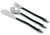 Vibhsa Breakfast Flatware Set of 6 Pieces (Black, Twisted)