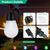 52.5FT Colorful Outdoor String Lights Smart RGB LED Patio Lights