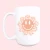 Floral daisy happy face ceramic coffee mug