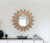 Cog 17" Round Walnut Finish Frame Wall Mirror