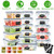 44Pieces Plastic Food Storage Containers 