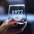 Vintage 1977 Stemless Wine Glass - 47th Birthday Gifts