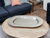 13" Silver Oval Stainless Steel Hammered Serving Tray