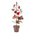 25" Red Iron Floral Bouquet Outdoor Statue