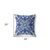 28" X 28" Blue And Off White Broadcloth Floral Throw Pillow