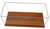 28" Wood Brown Glass Standard Display Stand
