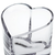 5" Clear Mouth Blown European Crystal Heart Bowl