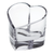 5" Clear Mouth Blown European Crystal Heart Bowl