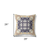 26" X 26" Yellow And Navy Broadcloth Floral Throw Pillow