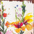 36" White Green Pink And Yellow Solid Wood Watercolor Floral Porch Sign
