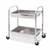 Tier Stainless Steel Kitchen Trolley Bowl Collect Service Food Cart  Medium