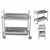 Tier Stainless Steel Kitchen Trolley Bowl Collect Service Food Cart  Medium
