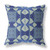 20"x20" Dark Muted Blue Zippered Suede Geometric Throw Pillow