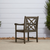 Distressed Patio Armchair With Decorative Back