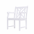 White Patio Armchair With Diagonal Design