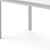 59" White Solid Wood Outdoor Dining Table with Umbrella Hole