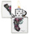 Zippo Spazuk Gun with Flowers White Matte Genuine Windproof Lighter 