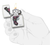 Zippo Spazuk Gun with Flowers White Matte Genuine Windproof Lighter 