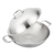 Stainless Steel Double Handle Wok Frying Fry Pan Skillet with Lid