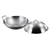 Stainless Steel Double Handle Wok Frying Fry Pan Skillet with Lid