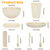 48Pcs Wheat Dinnerware Set 