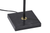 Sleek Torchiere Black Metal Frosted Alabaster Glass Shade