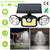 Solar Wall Light Outdoor PIR Motion Sensor LED 