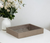 10" Gray Rectangular Wood Handmade Tray